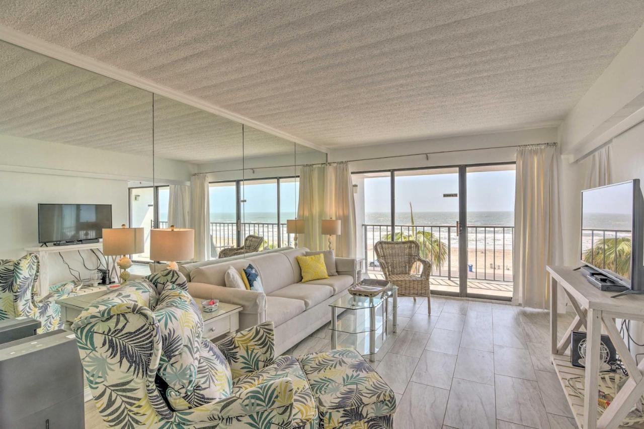 Galveston Oceanfront Condo With Balcony And View! Esterno foto